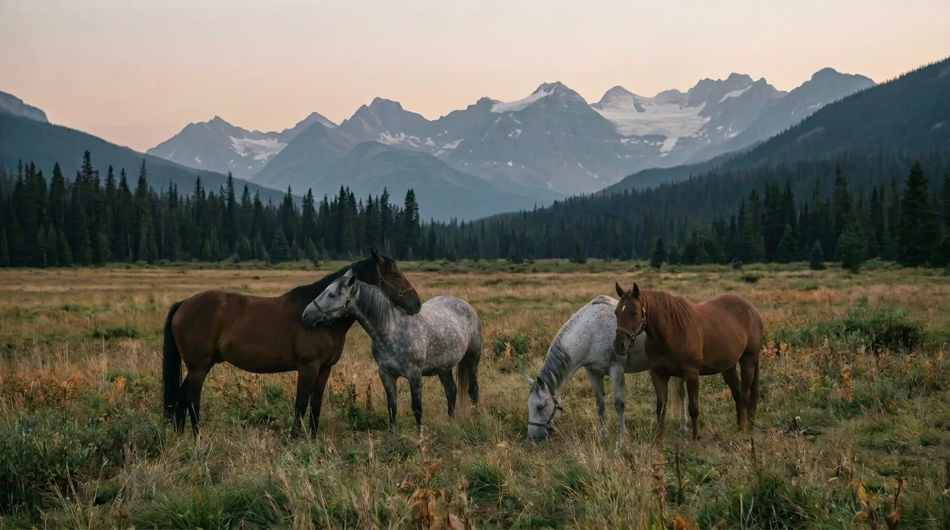 Chevaux en liberté, Écurie de Coise, Savoie